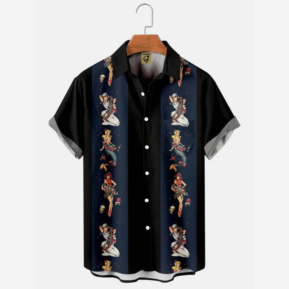 Retro Sexy Girls   Hawaiian Shirt