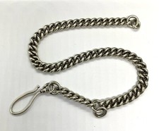 Antique Imperial Russian M C 84 Silver Vest Pocket Watch Fob Link Chain 78.15g