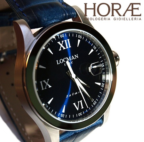 Orologio da polso Uomo Locman Island 0614A02-00BLWHPB acciaio titanio blu  pelle | eBay
