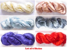 6 Thread Yarn Lace Skeins Knitting Work Reel Silk Fabric 690gm Woven Sari
