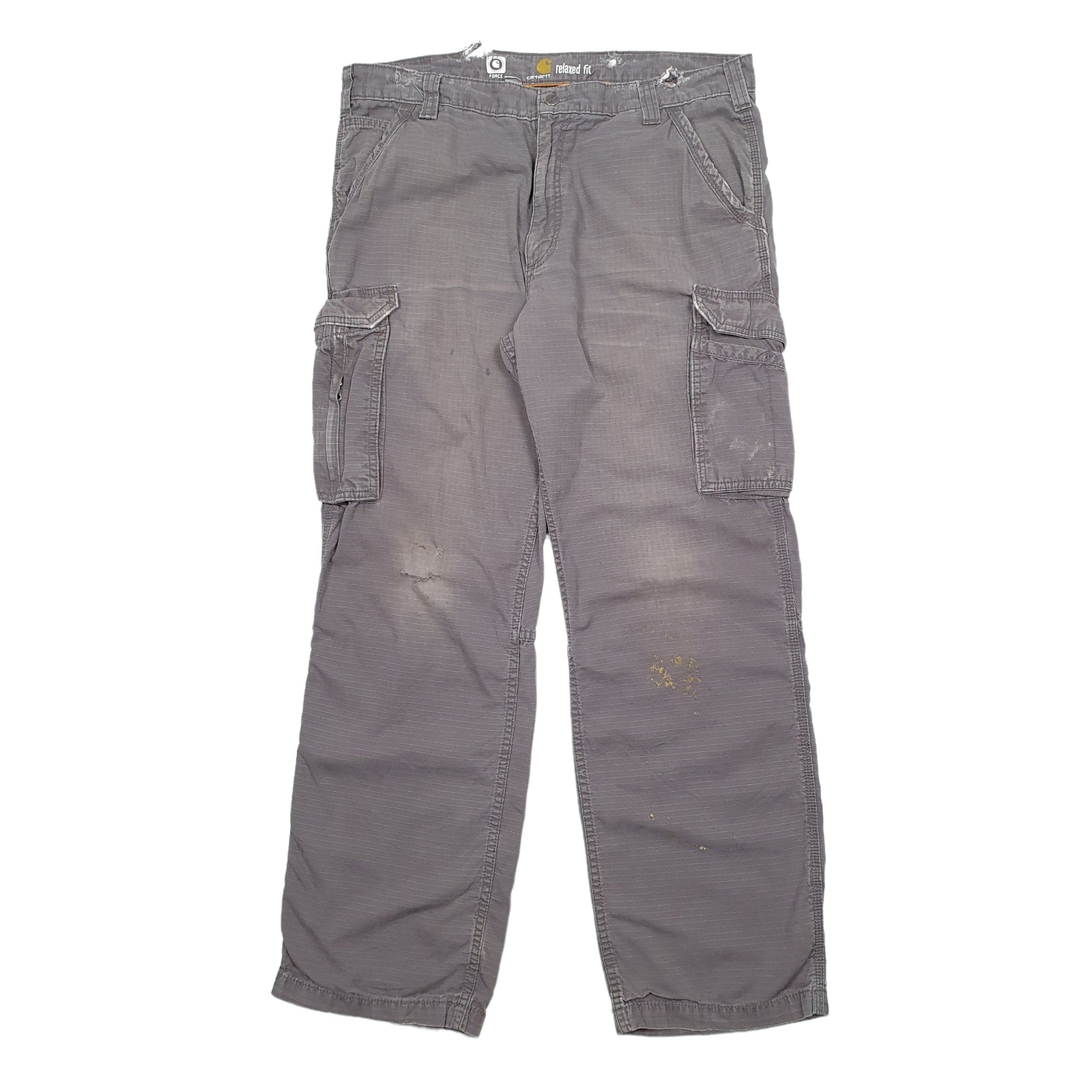 CARHARTT Cargo Workwear Trousers Cotton  &  Polyester Grey Mens W38 L32 image 2