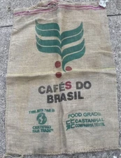 Cute cafes Do Brasil Burlap Sack Coffee Bag Decoration