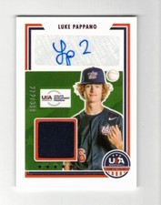 2022 Panini STARS & STRIPES LUKE PAPPANO AUTOGRAPH JERSEY CARD 272/399