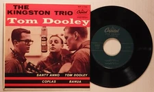THE KINGSTON TRIO / TOM DOOLEY / 7 INCH 45 RPM EP / CAPITOL EAP1-1136