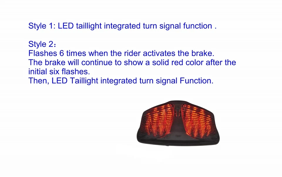 Для Suzuki GSXR750 2009-2010-2018-2019-2020; светодиодная лампа тормозной задний фонарь + поворотник - Изображение 2 из 4