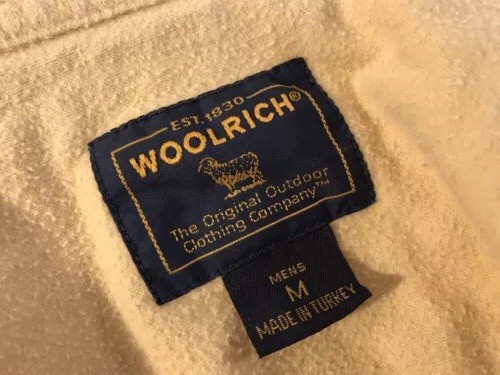 Woolrich Distressed Cotton Button Front Long Sleeve Shirt Mens Medium - Picture 9 of 9