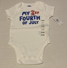 NWT Old Navy My 1st Fourth of July 1pc 6-12M fireworks Independence Day