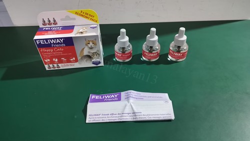 FELIWAY Optimum/Classic/Friends 3 x 30 Day Refill 48ml Value Pack Cat Calming - Picture 2 of 17