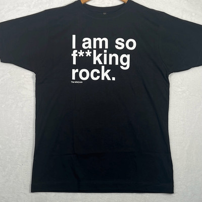 Tim Minchin concert release I am so F**king rock  Black T-shirt Men Medium New