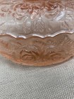 Pink Glass Rose pattern Dish with Lid 6" x 3" x 5" cute little dish — photo 5
