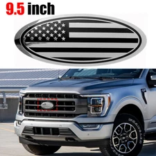 9.5" Front Grille Tailgate Oval US Flag Emblem Badge For Ford F150 2015-2021