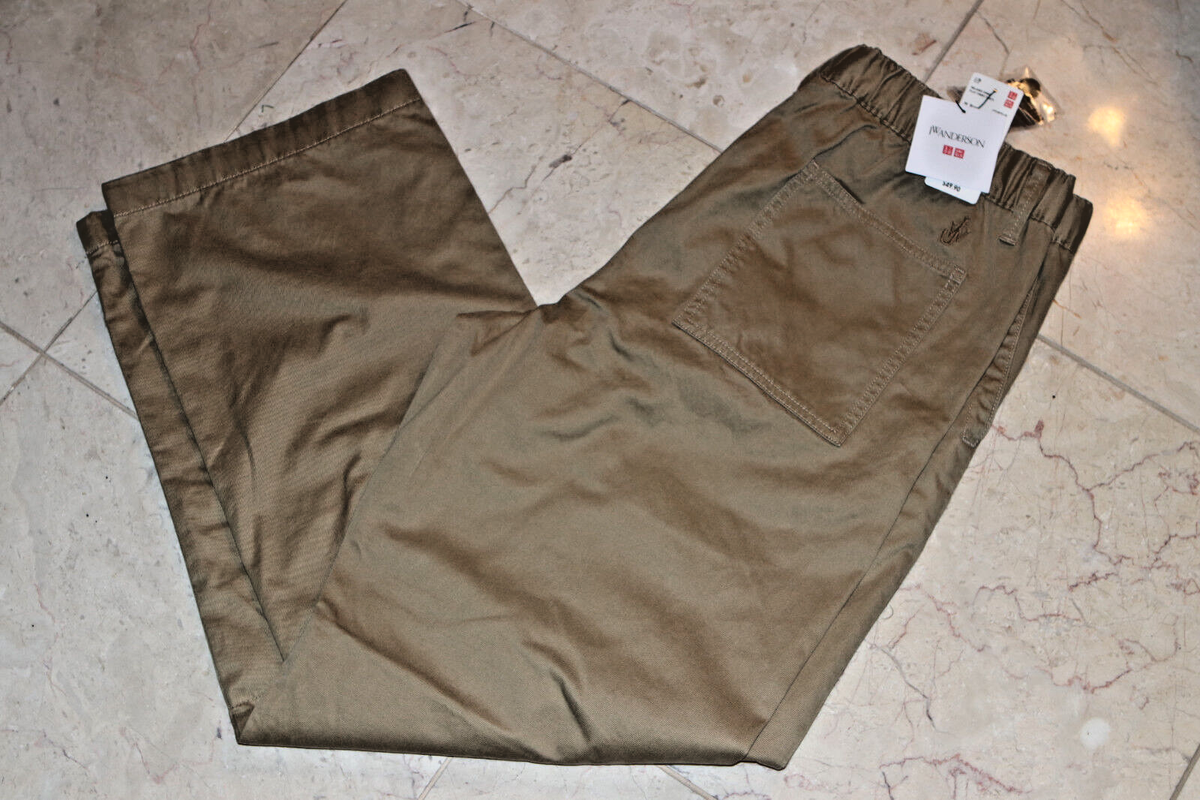JW Anderson x Uniqlo Men's JWA Relaxed Chino Flat-Front Pants NEW