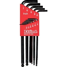 EKLIND 13211 Ball-Hex-L Key allen wrench - 11pc set SAE Inch Sizes .050-1/4 Long