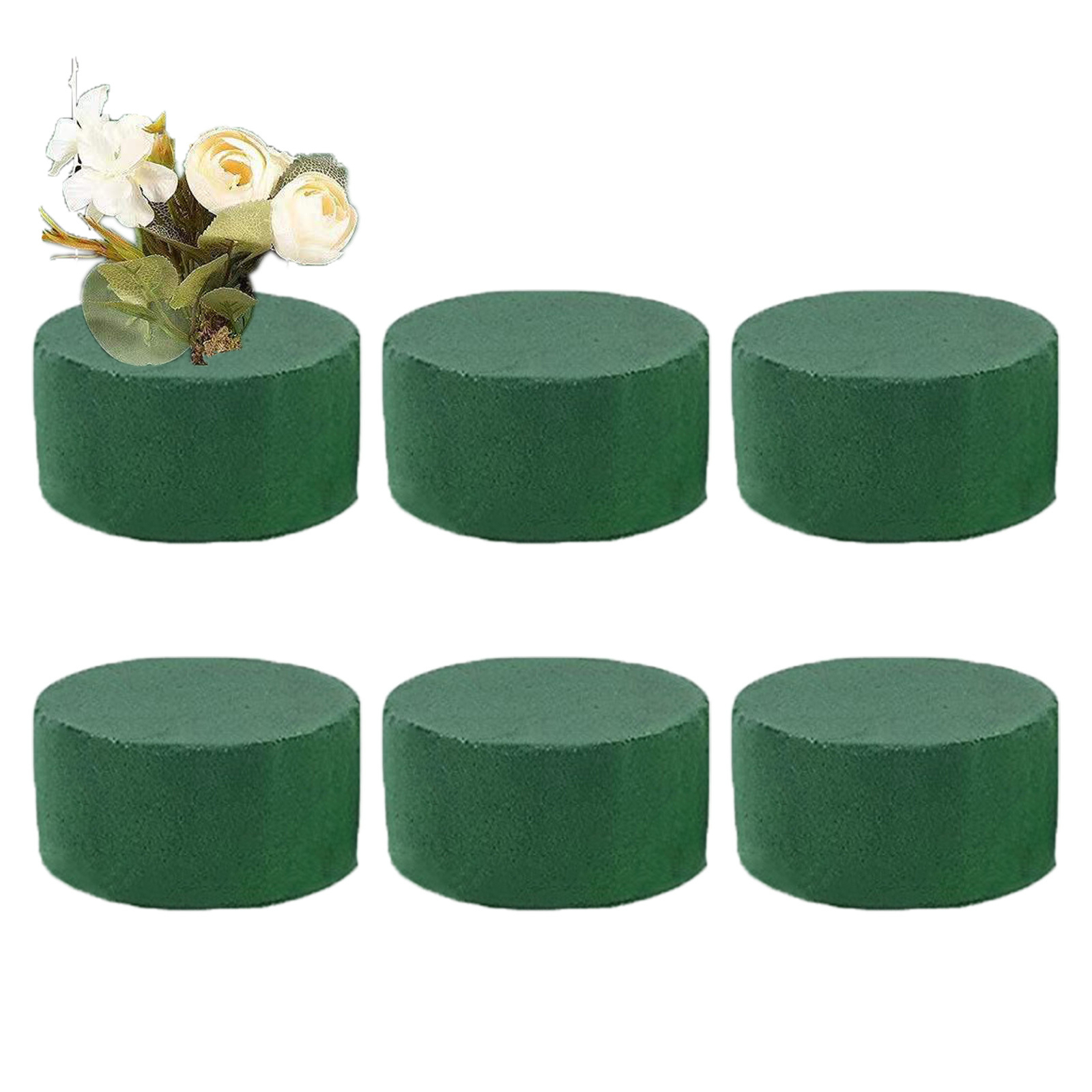 6pcs Green Dry Floral Foam Blocks Flower Arrangements For Flowers