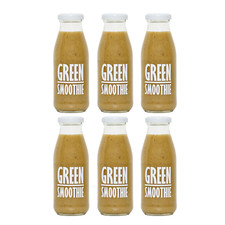 Green Smoothie, 100% Fruit-Based, 6 x 240ML Glass bottle, Healthy Snack Low kcal