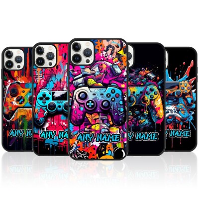 Graffiti Gaming Controller personalisierte Handyhülle für iPhone Samsung Gamer Geschenk
