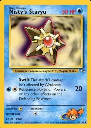 Pokemon Gym Heroes Card  90/132 Misty's Staryu