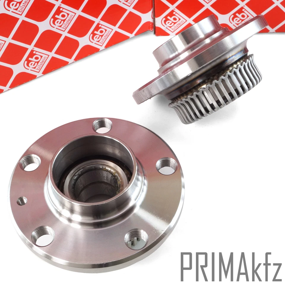 2x Febi Kit Cuscinetto Ruota Mozzo Posteriore per Audi A3 Seat Skoda VW Golf IV - Immagine 2 di 3