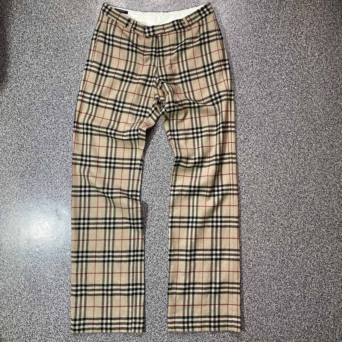 Vintage Burberry London Nova Check Pants Plaid Size W32 | eBay