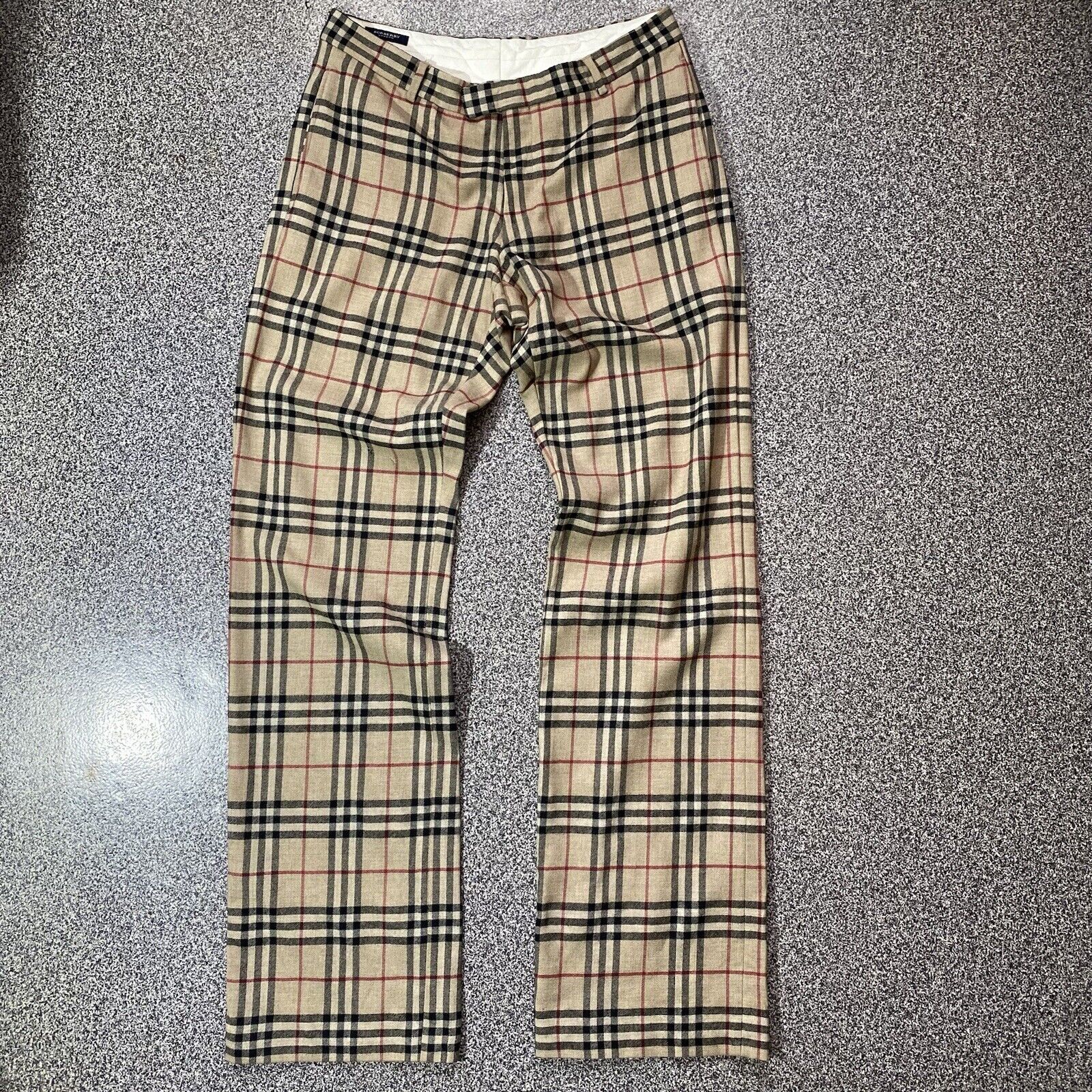 Vintage Burberry London Nova Check Pants Plaid Size W32