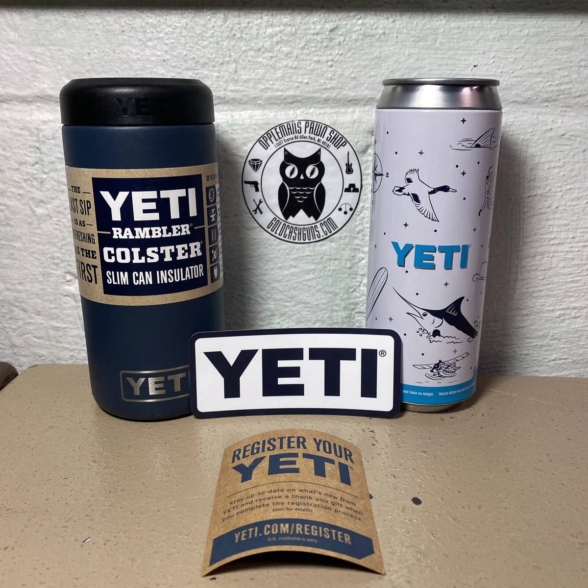 Logo YETI Slim Colster Can Holders (12 Oz.)