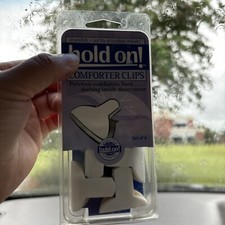 Hold On Duvet Comforter Clips Set of 4 Holders NEW Prevents Shifting for Duvet
