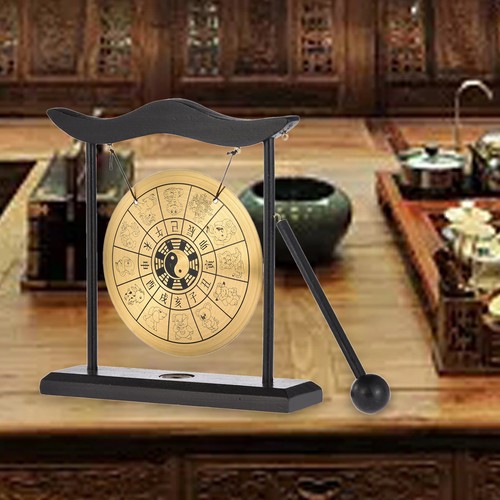 Mini Gong con Gong Fácil de Mantener con Soporte Sonido Agradable Realista - Imagen 4 de 8