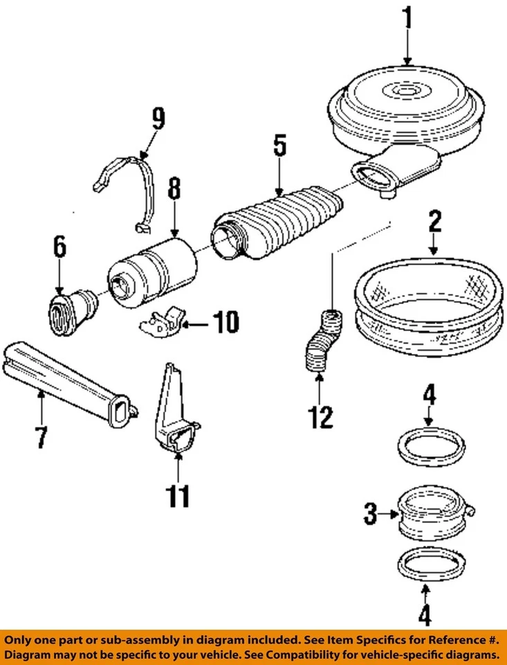 Conjunto de filtro de aire usado se adapta a: Chevrolet 1500 1991 camioneta 5,7 L sin inyección de aire Foto 2 de 4
