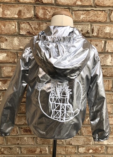 Kids Kenzo Danai Windbreaker In Silver Sz 8 - Picture 2 of 6