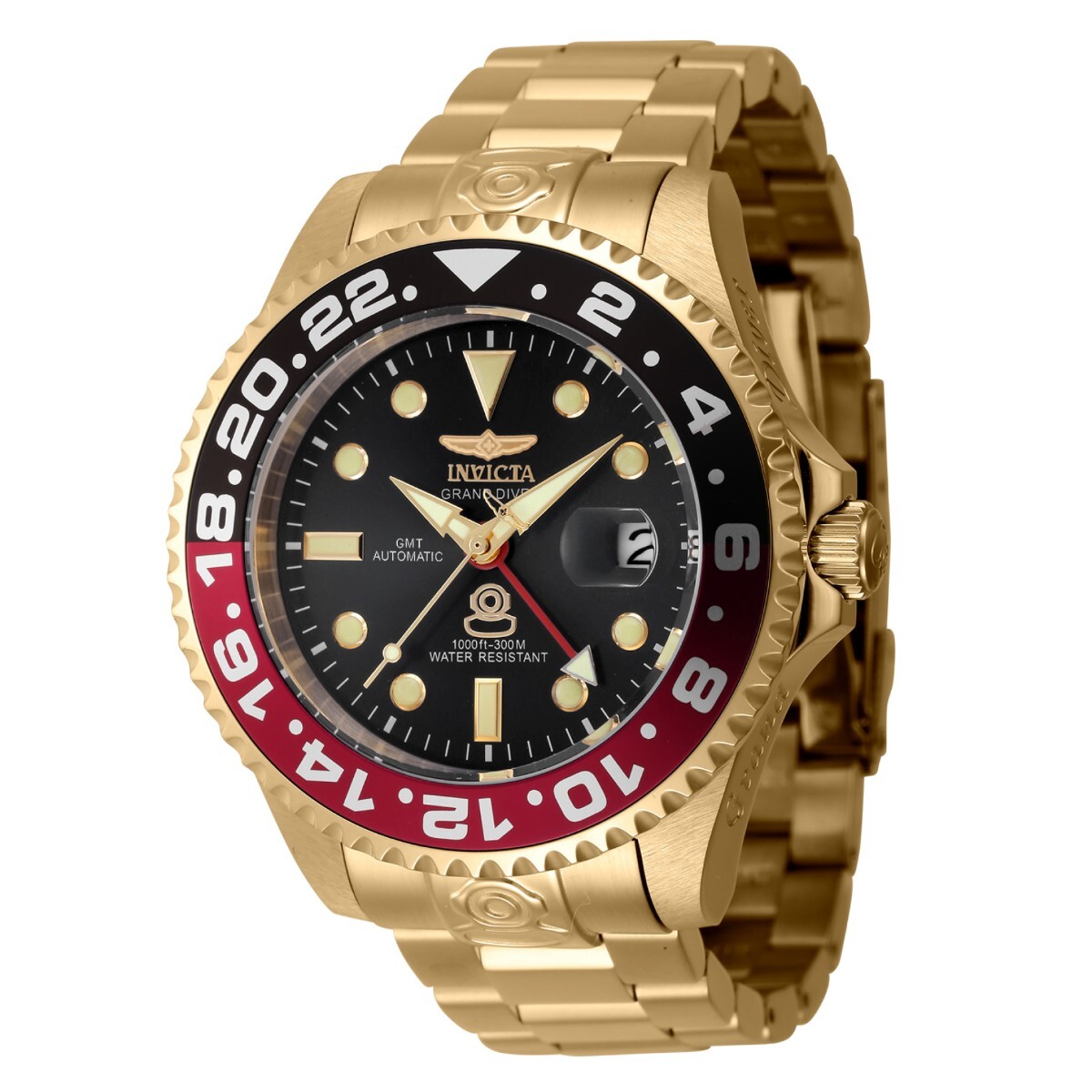Invicta Grand Diver NH34 GMT Automatic Men's Watch Gold 45670 NEW