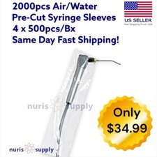 2000pcs Dental Air Water Syringe Sleeve Pre-Cut Opening 2.5"x10" Clear Sleeves