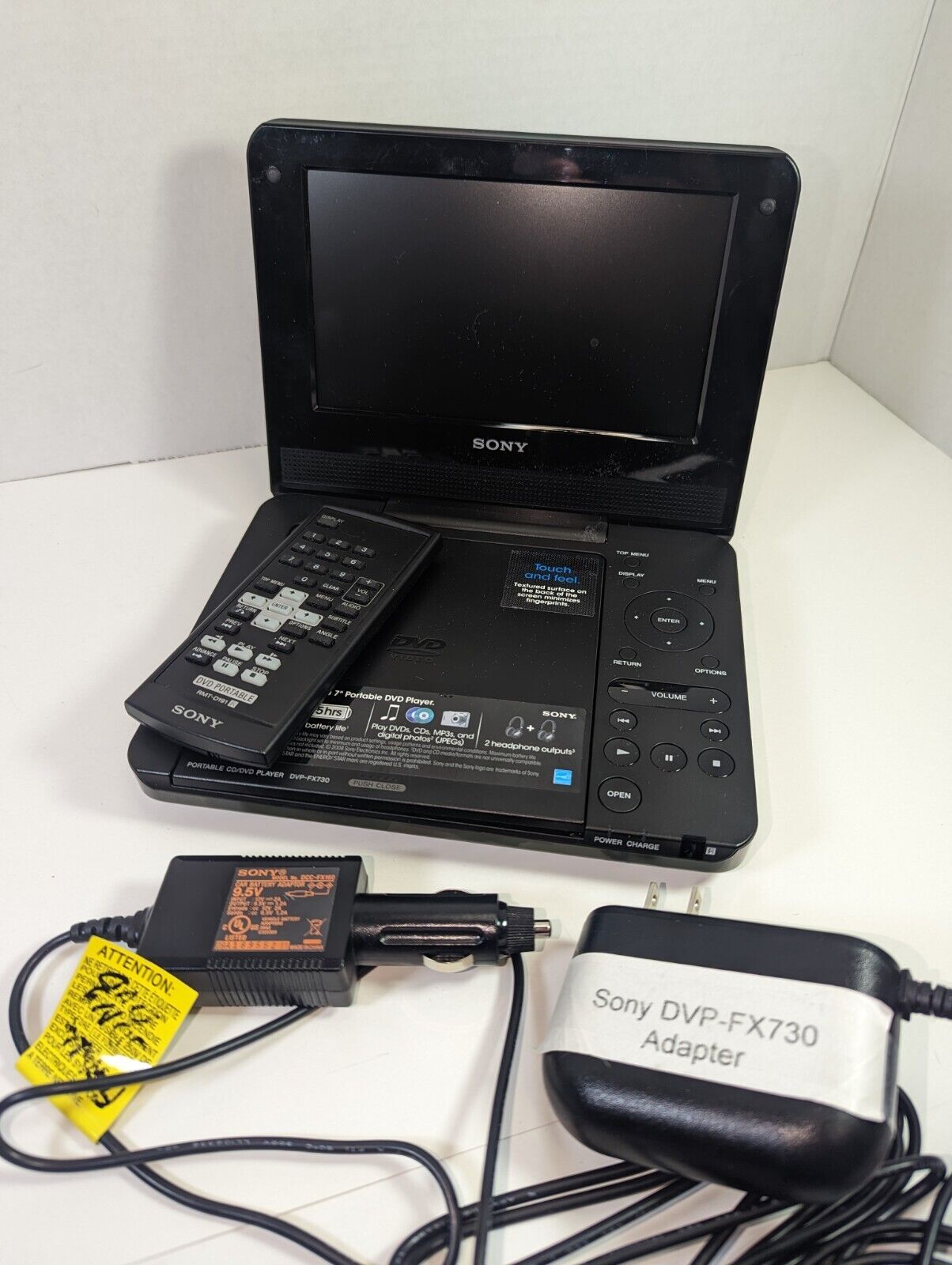 Sony DVP-FX730 Portable DVD Player 7-Inch With Remote (✓ TESTED 
