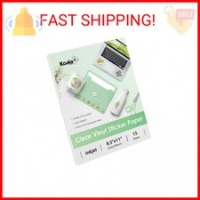 Koala 95 Clear Sticker Paper for Inkjet Printer - Waterproof Clear Printable Vi