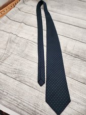 Brooks Brothers Made In England Neck Tie All Silk Navy Green Polka Dots read