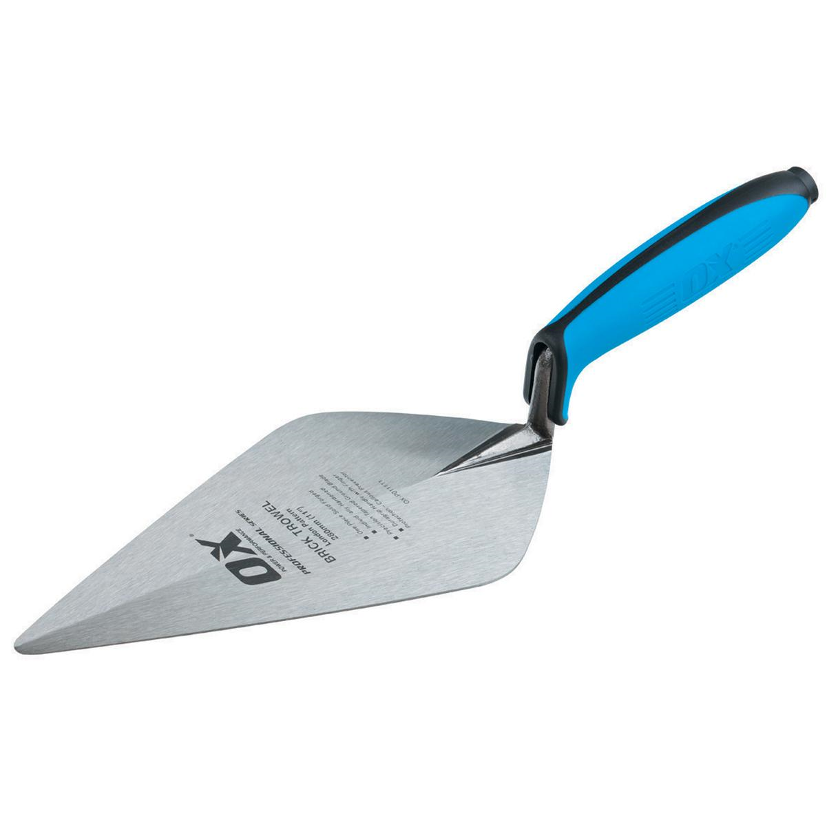 OX Tools Pro Brick Trowel 11"" (280mm) London Pattern Duragrip Handle OX-P011111