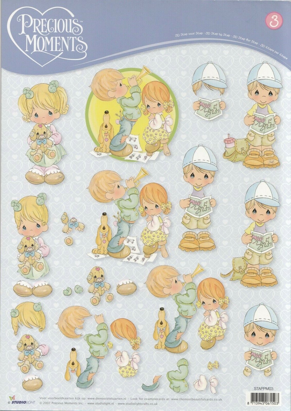 Precious Moments - 2 * A4 Studio Light non-die-cut decoupage sheets