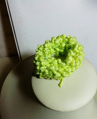 Coppia Elastico doppio x Capelli ferma capelli fermacoda tessuto verde E041 2pz - Foto 2 di 2
