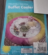 Inflatable Tabletop Buffet Ice Cooler 36" Party New - A4
