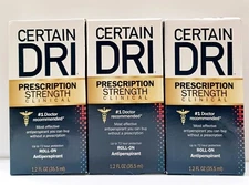 (3 Pack) Certain Dri CD-RO-6P Clinical Antiperspirant Roll on - 1.2 oz Exp 03/26