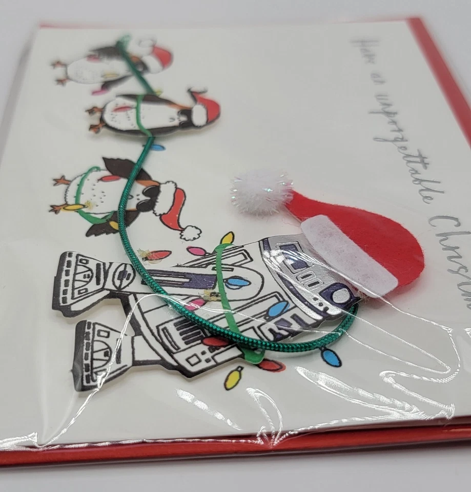 Tarjetas de Navidad Papersong R2D2 y Porgs, lote de 6 Foto 3 de 4
