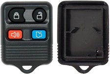 Replacement Shell Case with 4-Button Pad Compatible with Remote Key Fob - Black