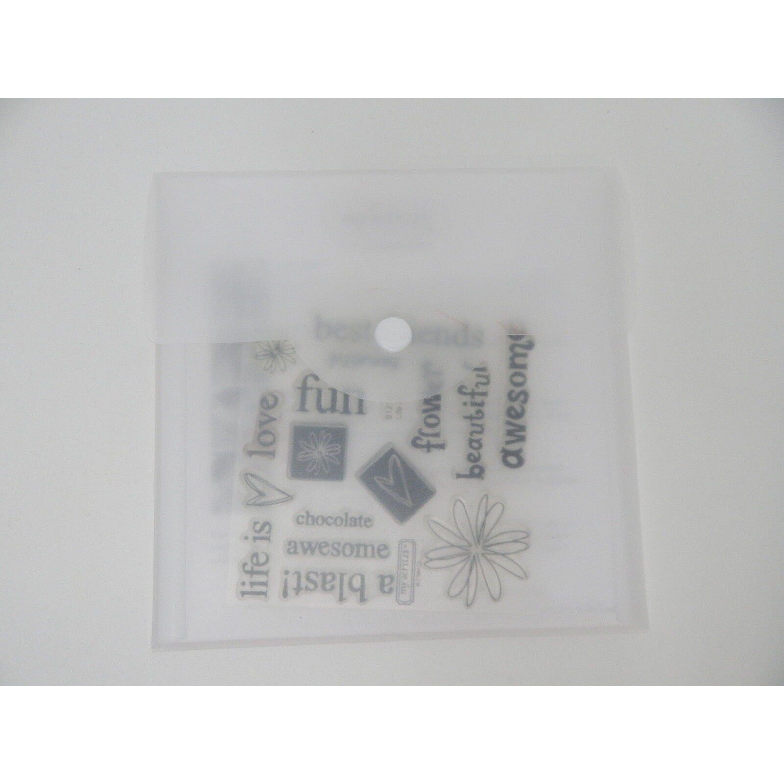 Close To My Heart Acrylix Stamp Set B1215 Life Is Phrases Beautiful Awesome Fun