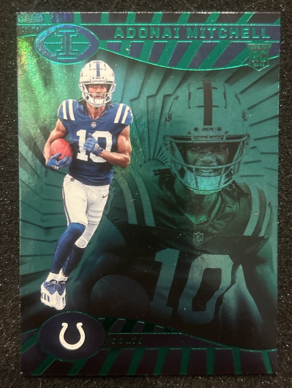 2024 Panini Illusions #36 Adonai Mitchell Rookie RC Emerald Parallel Colts