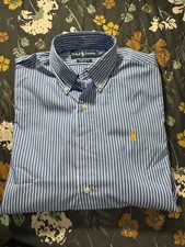 Polo Ralph Lauren Men's Classic Fit Striped Shirt Blue/White, Size Small NWT