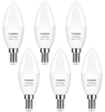 E14 LED Light Bulb Cool White 6000K 6W (60 Watts Equivalent) E14 LED Candle Bulb