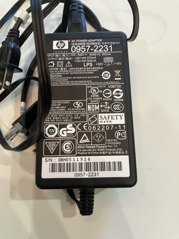 0957-2231 AC printer Adapter Charger Power Supply 32V 375mA 16V 500mA 3830