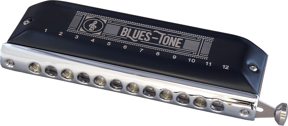 Blues Tone BSFR-2.0 CHROMATIC 12 HOLE HARMONICA, D, at Hobgoblin Music