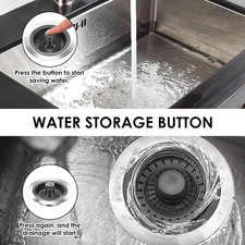3 in 1 Kitchen Sink Drain Strainer 2pcs , Stainless Steel Sink Stopper with ...