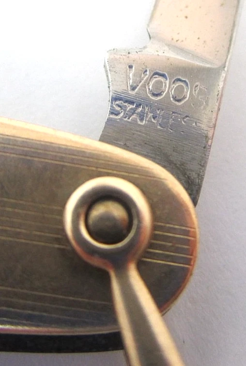 Cuchillo Reloj Bolsillo Oro Amarillo 10k Todas las Hojas Funcionando Sin Monograma Foto 2 de 4