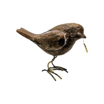 Bird Figurine Miniture - Brown Resin - Make A Wish Creative Co-Op (2 Avail)